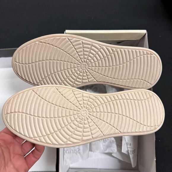 New Spring Step Newday Cognac Brown Leather Laser Cut Flats Sneakers 36 - Picture 5 of 6